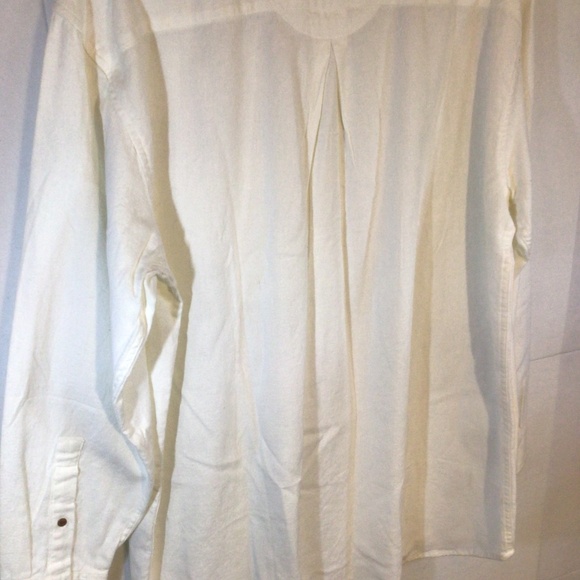 Linen + Cotton Yellowstone style Irish Long Sleeve Button Up Shirt - Picture 3 of 5